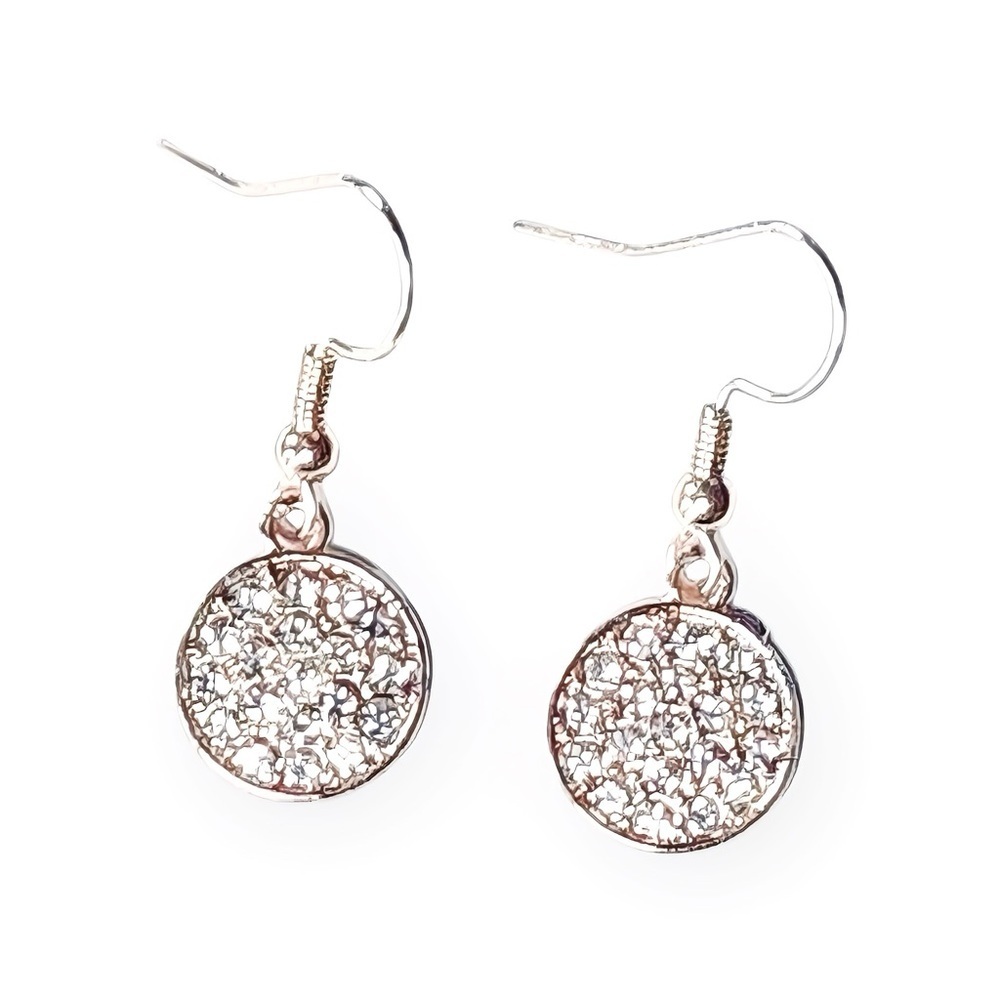 Tuckernuck 18k Gold Cubic Zircon Diamond Round Drop Dangle Earrings